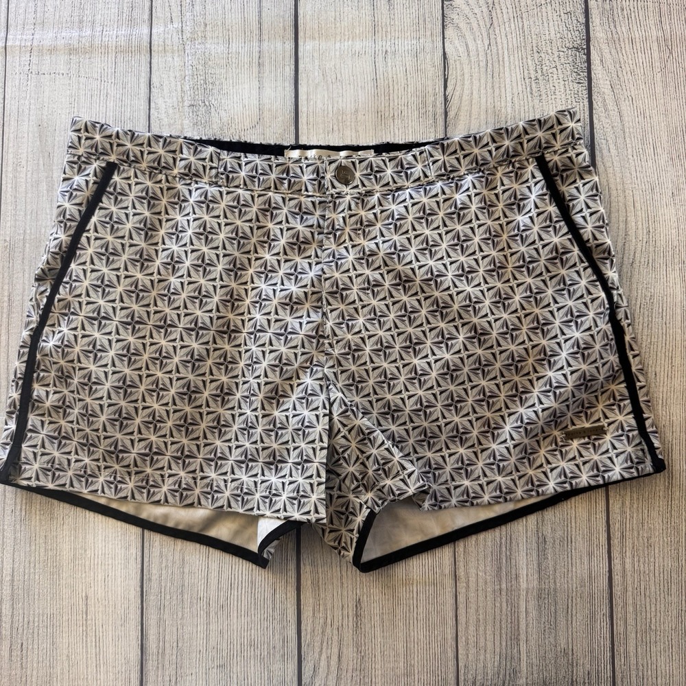 Parke & Ronen Women's Shorts Size 30 Geometric Print Lined Resort Golf Swim